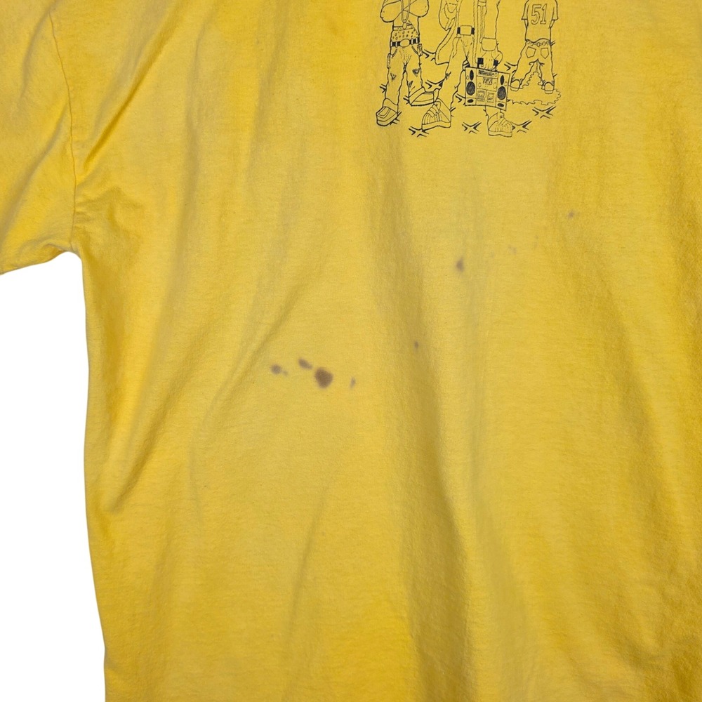 VTG TND Tornado Activewear Mens T Shirt XL Yellow Hip Hop Graphic 2000s Y2K Rare - Picture 16 of 16